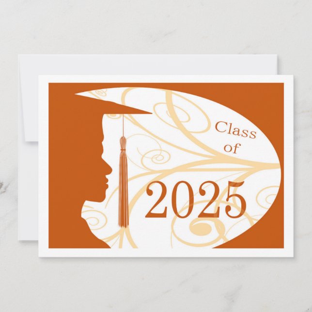 Carte Silhouette homme blanc et orange 2025 (Devant)