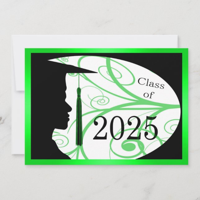 Carte Silhouette homme vert et noir 2025 (Devant)