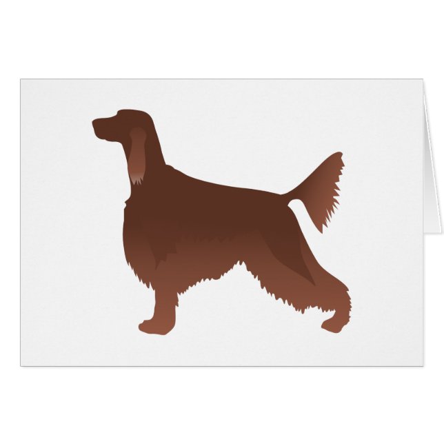 Carte Silhouette Irlandaise Setter Breed Illustrat (Devant horizontal)