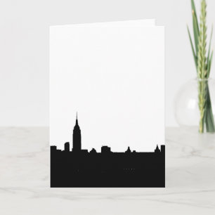 Carte Silhouette noire et blanche de New York