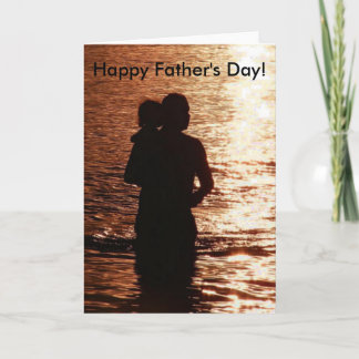 Carte Silhouette Père Fête des pères enfant