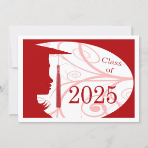 Carte Silhouette rouge et blanche 2025