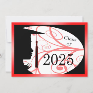 Carte Silhouette rouge et noire 2025