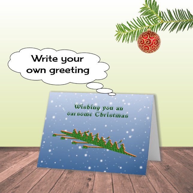 Carte Silhouette verte de l'équipage d'aviron (Créateur téléchargé)