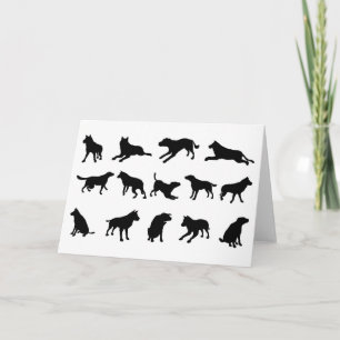 Carte Silhouettes de chien