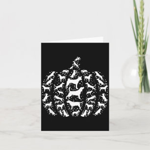 Carte Silhouettes de chien de citrouille d'Halloween Chi