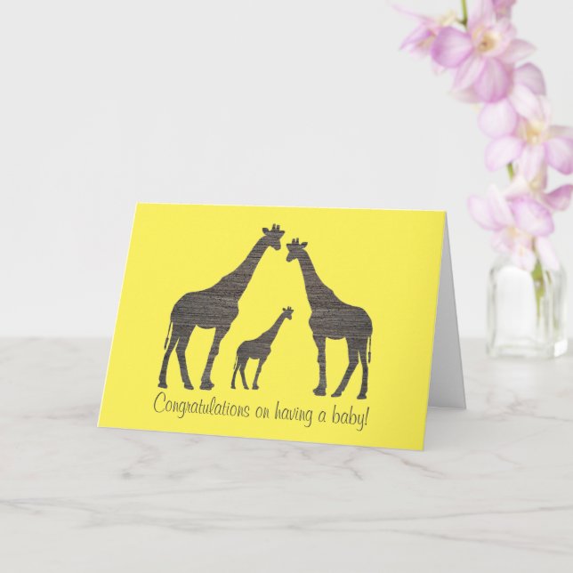 Carte Silhouettes de girafe en argile (Orchidée)
