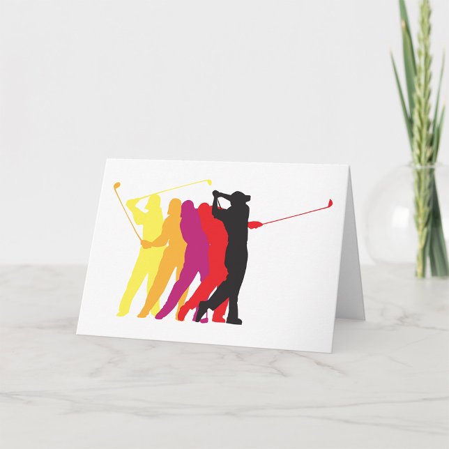 Carte Silhouettes de Golfer (Créateur téléchargé)