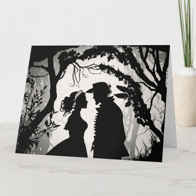 Carte Silhouettes homme et femme vintage (Devant)