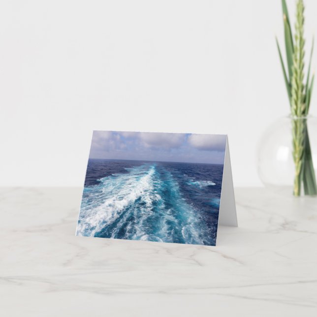 Carte sillage d'un bateau de croisière (Devant)