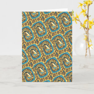 Carte SILLEMENT GIRAFFE LONG COU ET SPOTS FUNNY FOLK Bla