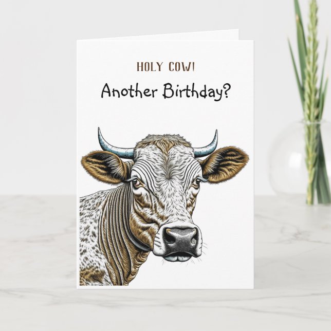 Carte Silly Cow Puns Anniversaire pour tout le monde (Devant)