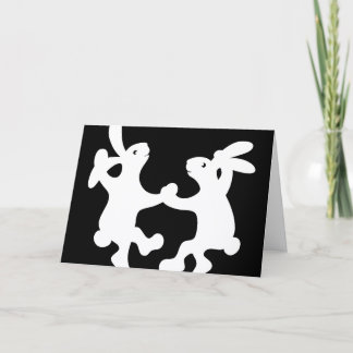 Carte Silly Dancing Rabbits