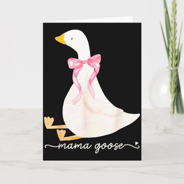 Carte Silly Mama Goose Daddy Goose Matching Goose Family (Devant)