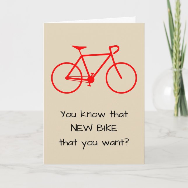 Carte Silly New Bike Birthday Card (Devant)