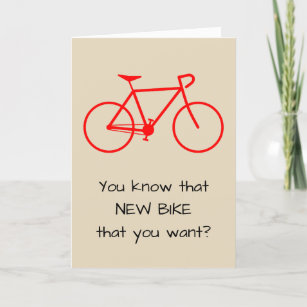 Carte Silly New Bike Birthday Card