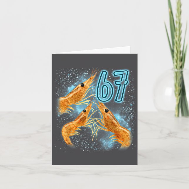 Carte Silly Seven Six Sarcastic Lover Shrimp 67 Seafood (Devant)