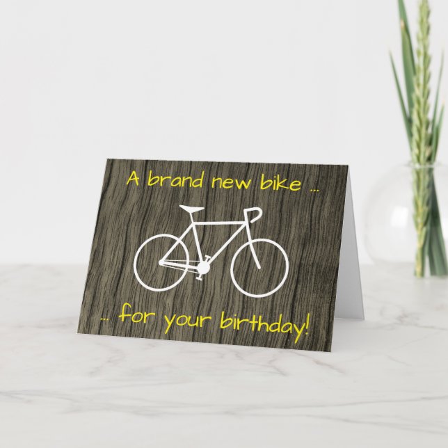Carte Silly "Un nouveau vélo pour ton anniversaire !" Ca (Devant)