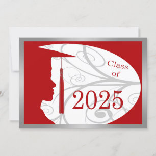 Carte Silver and Red Man Silhouette 2025