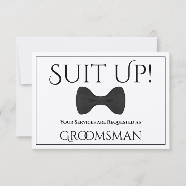 Carte Silver Be My Groomsman Card (Devant)