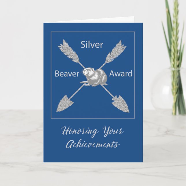 Carte Silver Beaver Award Félicitations Flèches Beaver (Devant)