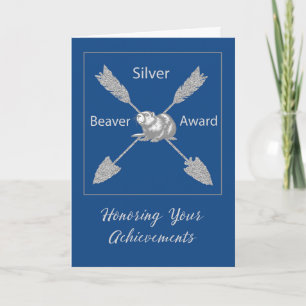 Carte Silver Beaver Award Félicitations Flèches Beaver