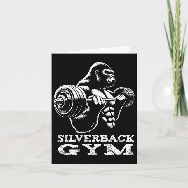 Carte Silverback Gym Gorilla Entraînement d'haltérophili (Devant)