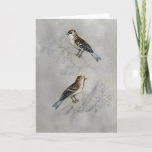Carte Silvered Aviary Deux Birds