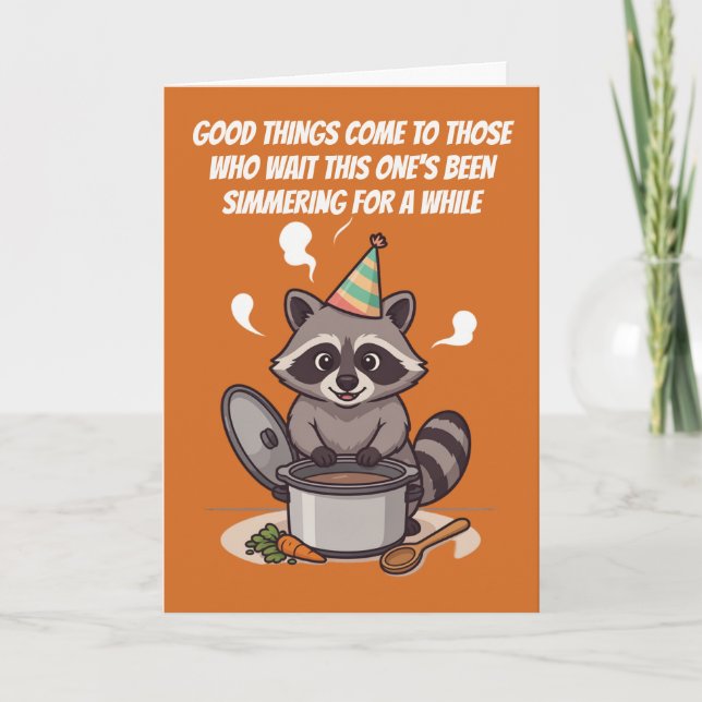 Carte Simmering For A While Funny Birthday (Devant)