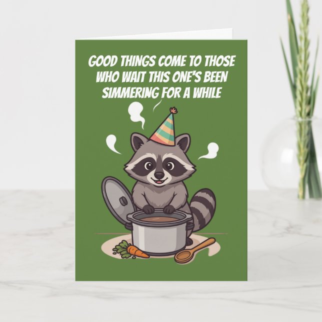 Carte Simmering For A While Funny Birthday (Devant)
