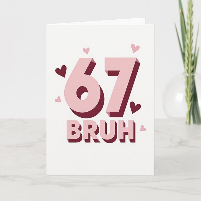 Carte Simple 67 Bruh (Devant)