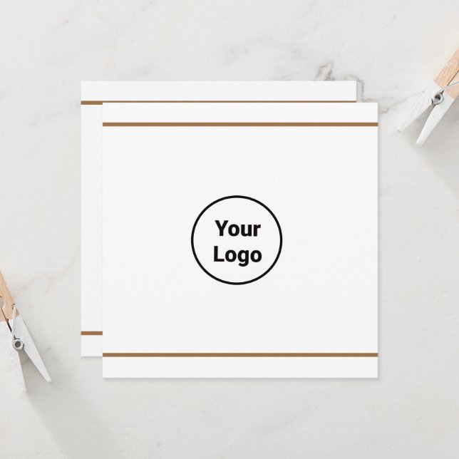 Carte Simple ajout minimal du nom de texte du logo (Devant/Arrière en situation)