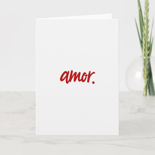 Carte Simple Amor Manuscrite (Devant)
