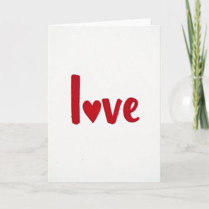 Carte simple amour cœur peinture brillante