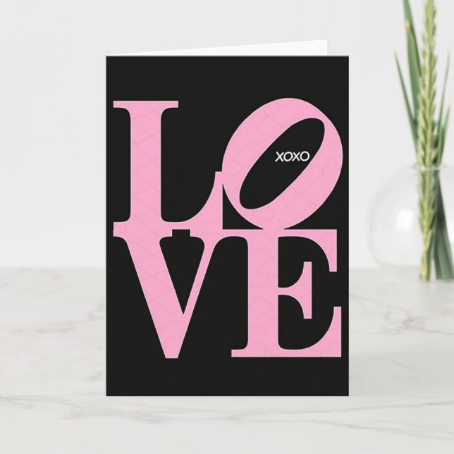 Carte Simple Amour Xoxo (Devant)