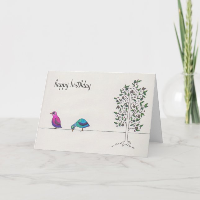 Carte simple anniversaire heureux (Devant)