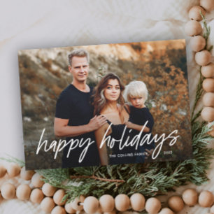 Carte simple avec lettrage manuel et 2 photos