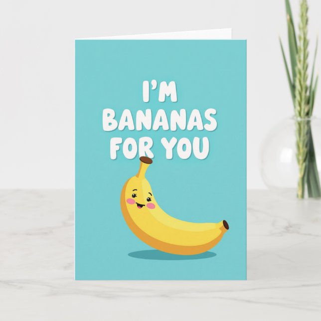 Carte Simple Bananes Pour Toi (Devant)