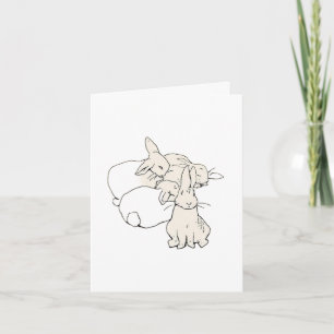 Carte Simple Beatrix Potter Bunny Esquisse Salutation