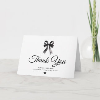 Carte Simple black bow Folded Greeting Card