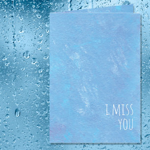 Carte Simple Bleu Je Vous Manque Moderne