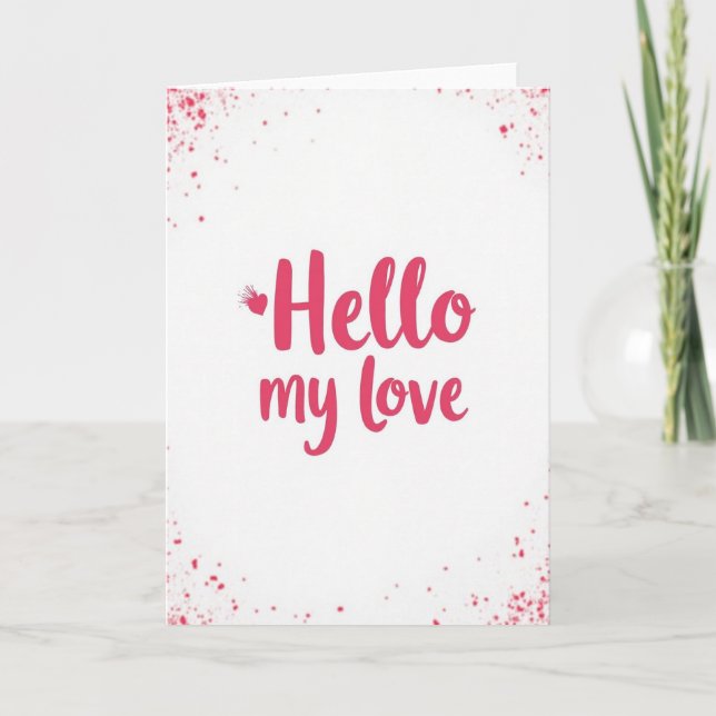 Carte Simple Bonjour Mon Amour (Devant)