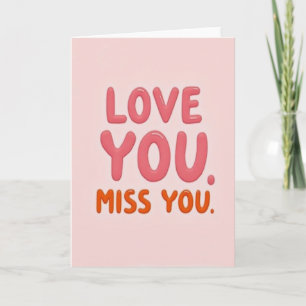 Carte Simple Brillante Je T'Aime Tu Me Manques