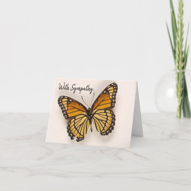 Carte Simple Butterfly Funeral Sympathy Card (Devant)