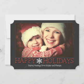 Carte simple Chalkboard personnalisée Photo Holida