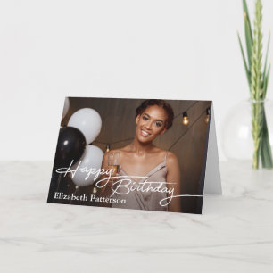 Carte Simple Classique Joyeux Anniversaire Photo