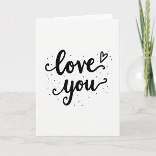 Carte Simple Clean Love You à points