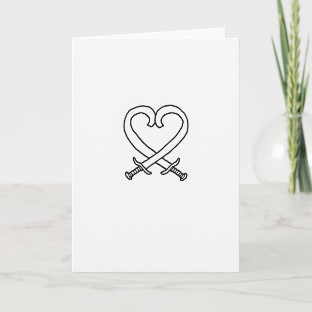 Carte Simple Cœur et Épée (Devant)