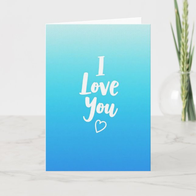 Carte Simple Cœur Je T'Aime (Devant)