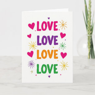 Carte Simple Cœurs Amour